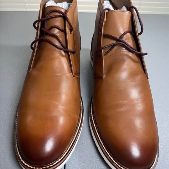 T & V Brown Leather Chukka Boots main image 5